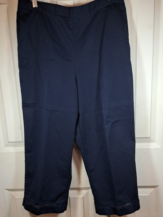 Alfred Dunner Pants - Alfred Dunner Navy Cropped Ankle Pants